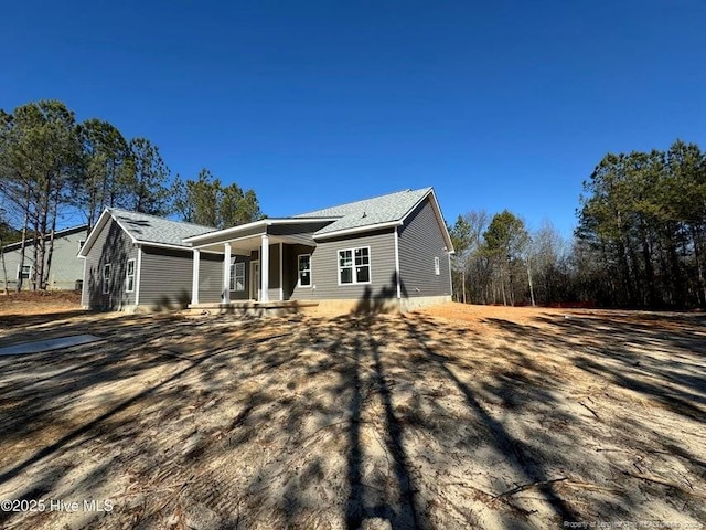 view of front of home with a porch