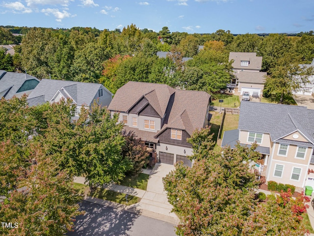 bird's eye view with a residential view