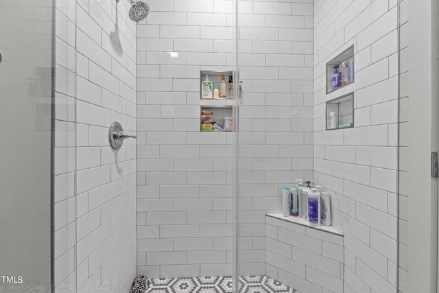 bathroom with an enclosed shower