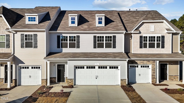 view of property featuring a garage