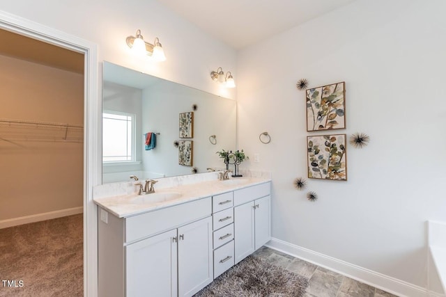 bathroom with vanity