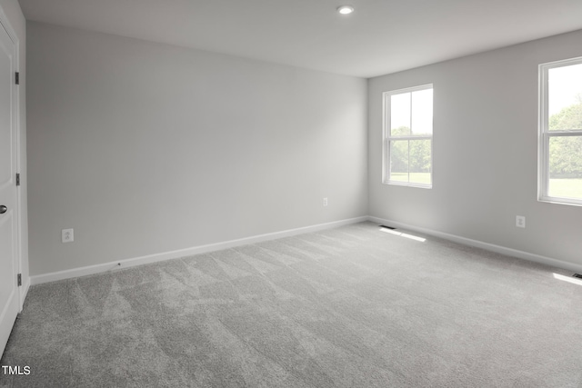 carpeted spare room with plenty of natural light