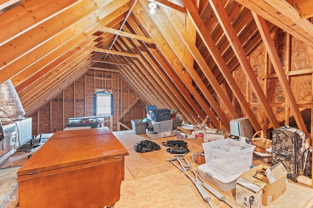 view of attic