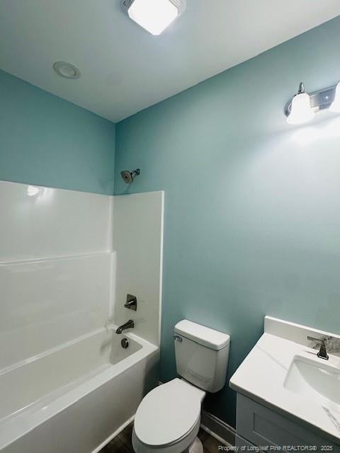 1361 7th St SE, Lumberton, NC 28358 - full bath featuring toilet, vanity, and shower / bathtub combination