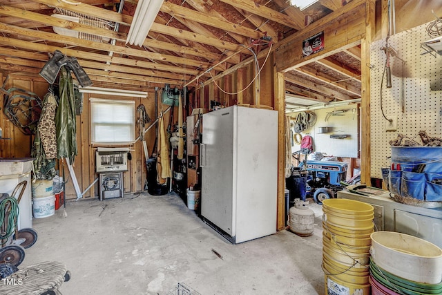 2554 Davis Mill Rd, Fremont, NC 27830 - basement with freestanding refrigerator