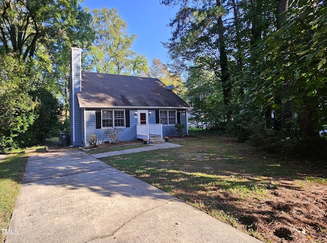 view of new england style home