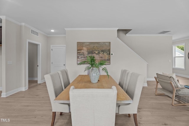 15 Diamond Creek Dr, Zebulon, NC 27597 - dining space with recessed lighting, ornamental molding, and light wood-style flooring