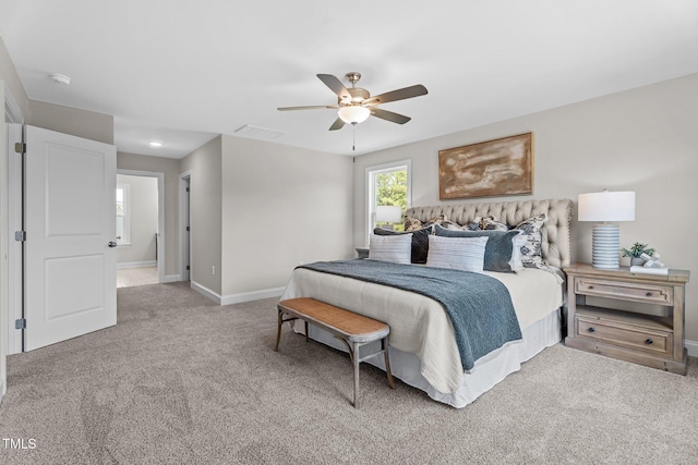 15 Diamond Creek Dr, Zebulon, NC 27597 - bedroom featuring light carpet and a ceiling fan