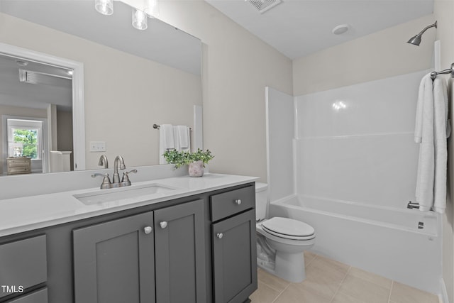 15 Diamond Creek Dr, Zebulon, NC 27597 - full bath with tile patterned floors, vanity, and tub / shower combination