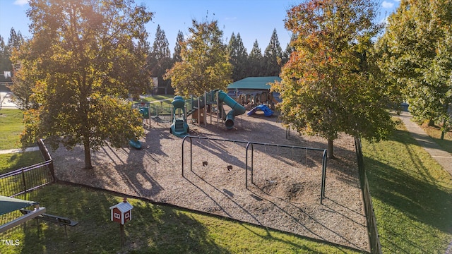 exterior space featuring a playground