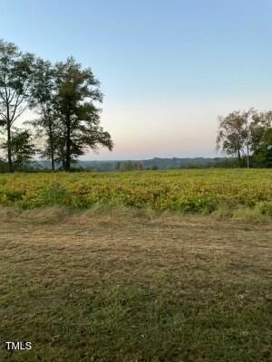 nature at dusk featuring a rural view