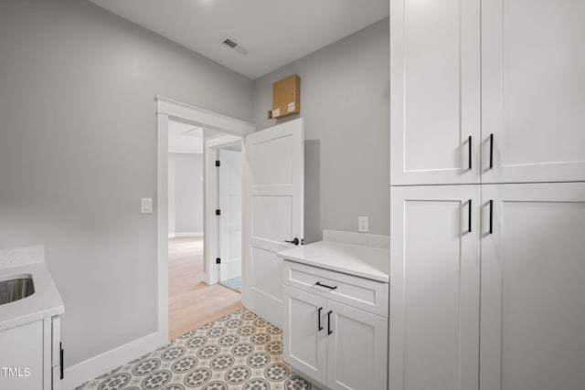 interior space with light hardwood / wood-style floors