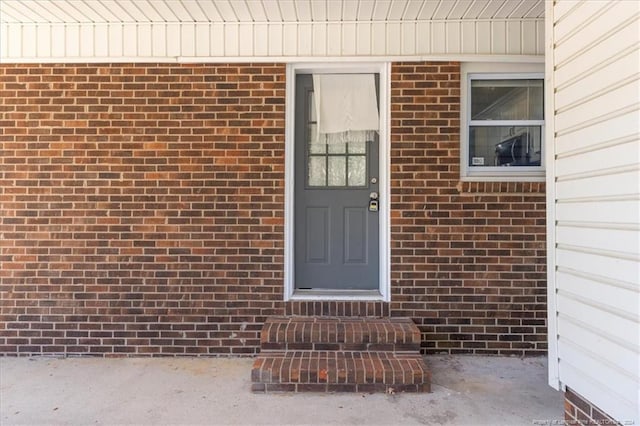 view of exterior entry