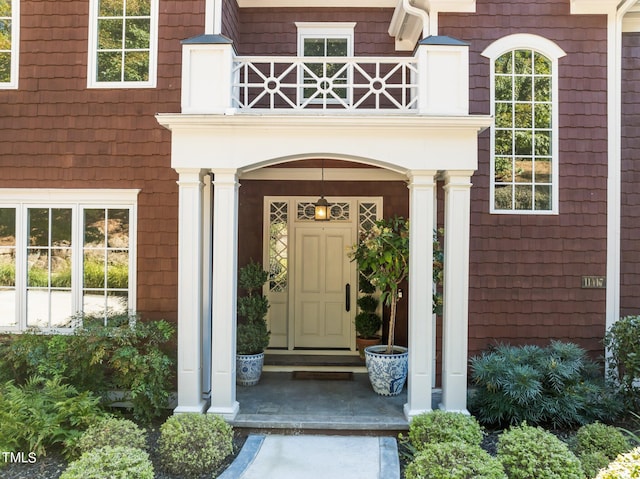 view of doorway to property