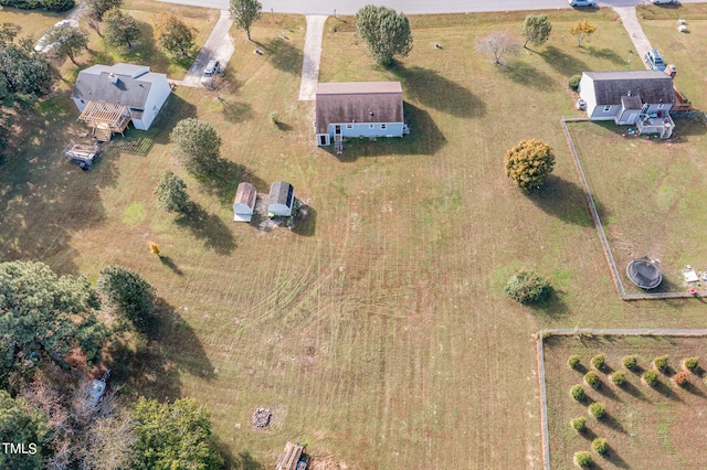 aerial view with a rural view