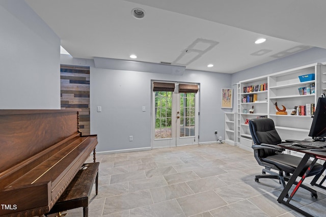 6125 Bellow St, Raleigh, NC 27609 - office featuring baseboards and recessed lighting