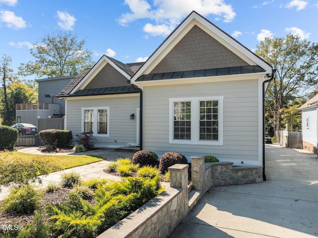 view of front of property with a patio area