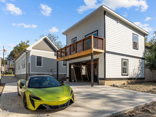 exterior space with a balcony