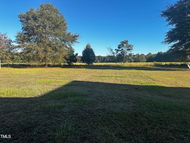 view of yard featuring a rural view