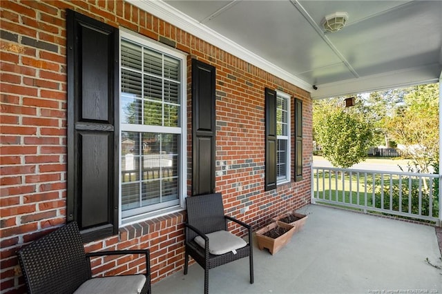 view of patio with covered porch