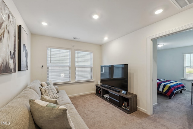 view of carpeted living room