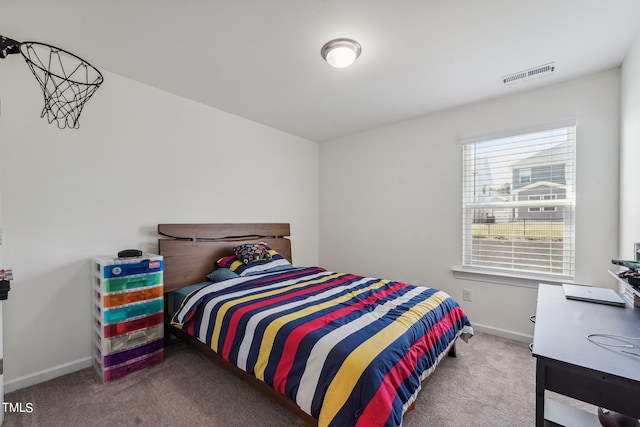 bedroom featuring carpet