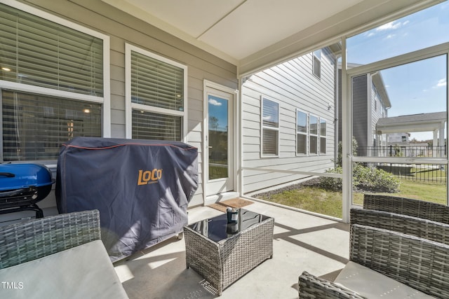 view of sunroom