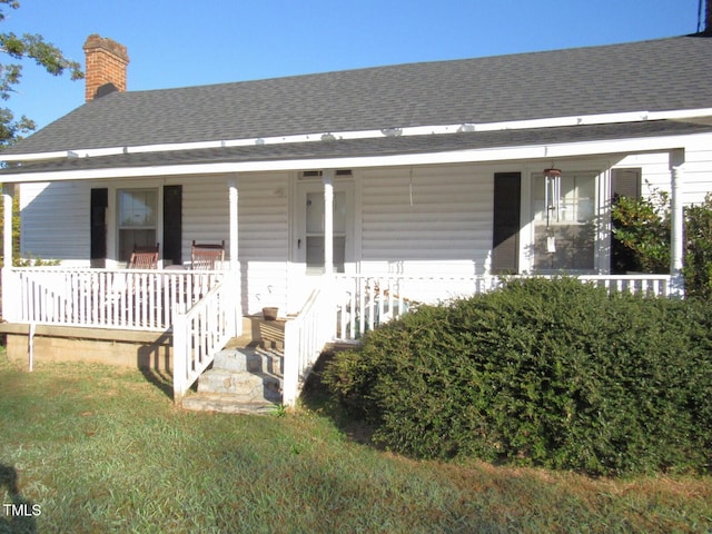 view of front of house with covered porch