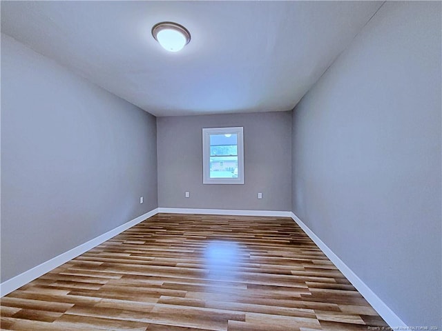 empty room with light wood-type flooring