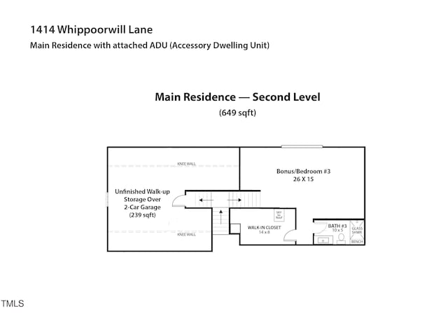 1414 Whippoorwill Ln, Chapel Hill, NC 27517 - home floor plan