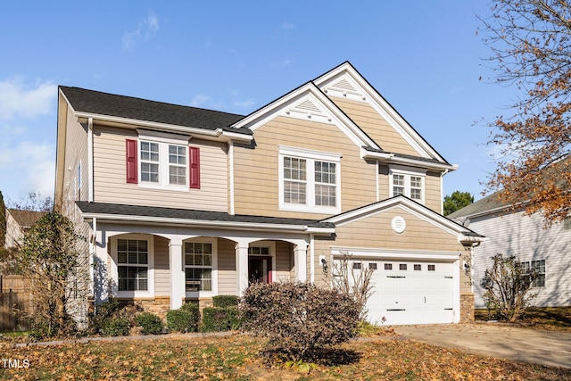 view of front of house featuring a garage