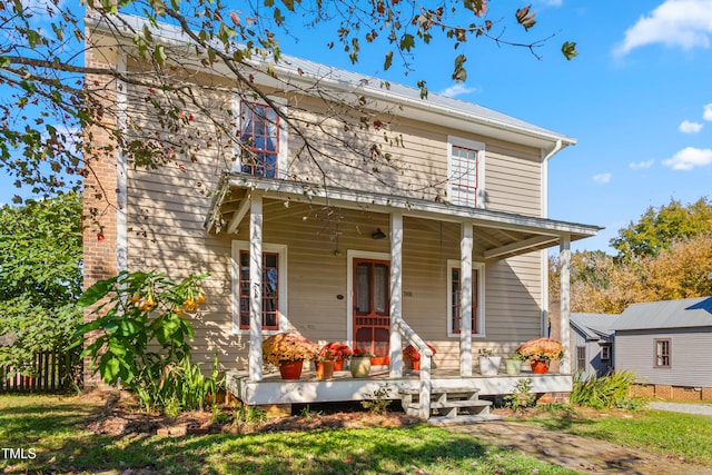 view of front of home featuring a porch