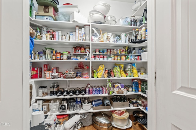 view of pantry