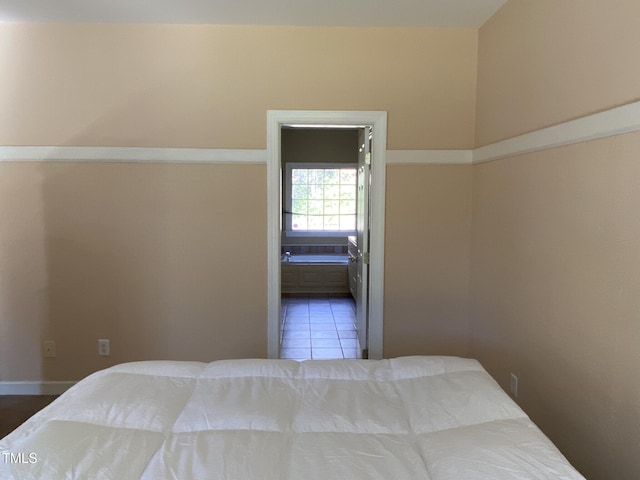 view of tiled bedroom