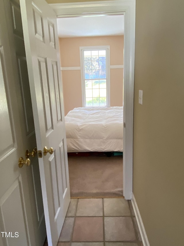 view of tiled bedroom