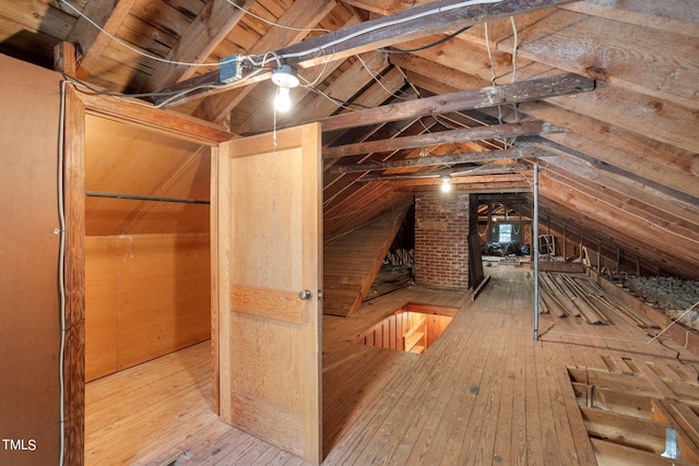 view of attic