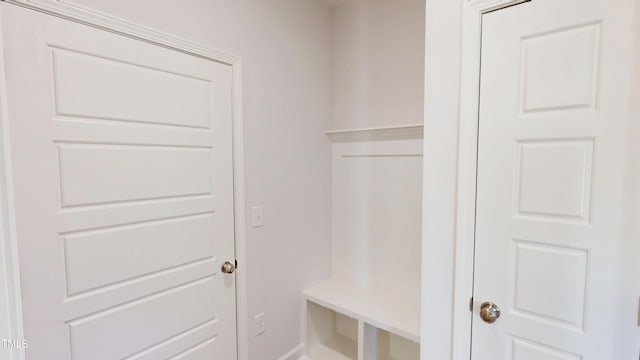 mudroom with baseboards