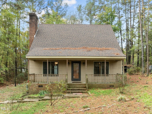 view of front of home featuring a porch