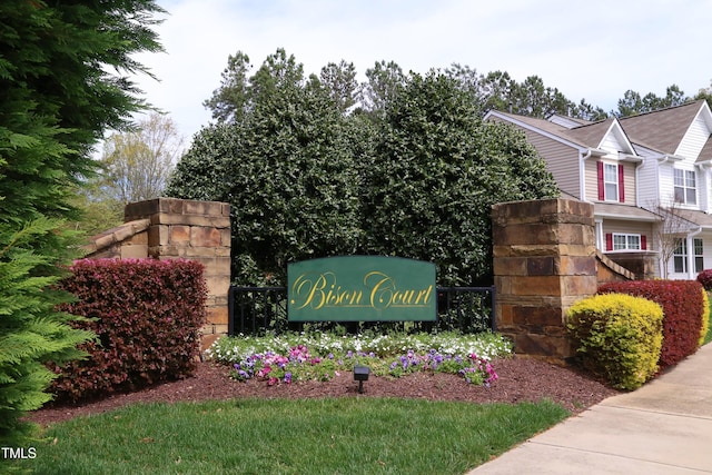 view of community sign