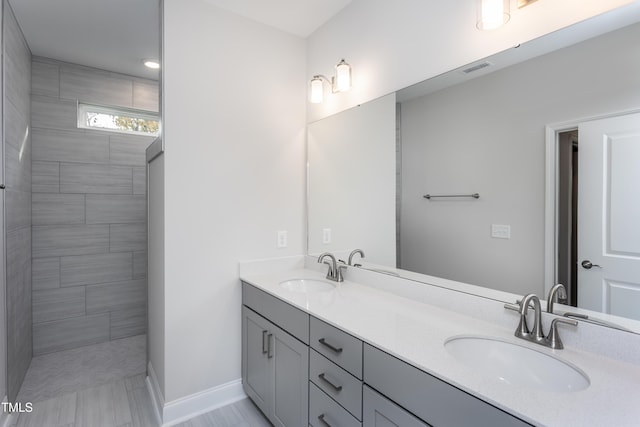 1230 Linkwood, Home, Fuquay Varina, NC 27526 - full bath featuring double vanity and a tile shower