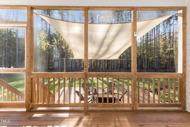 view of sunroom