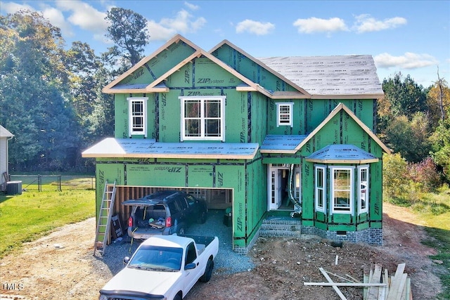 view of front of house with cooling unit