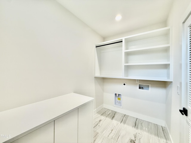 laundry area featuring washer hookup and hookup for an electric dryer