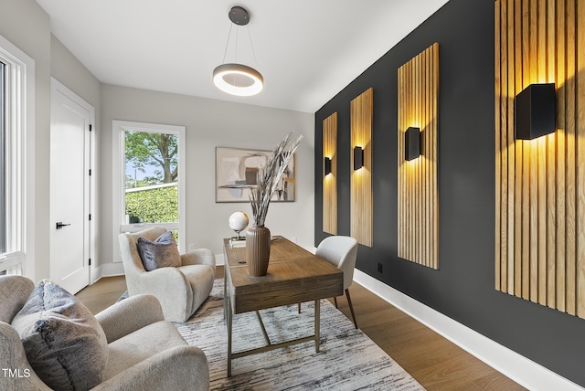 662 Manchester Dr, Raleigh, NC 27609 - office featuring wood finished floors and baseboards