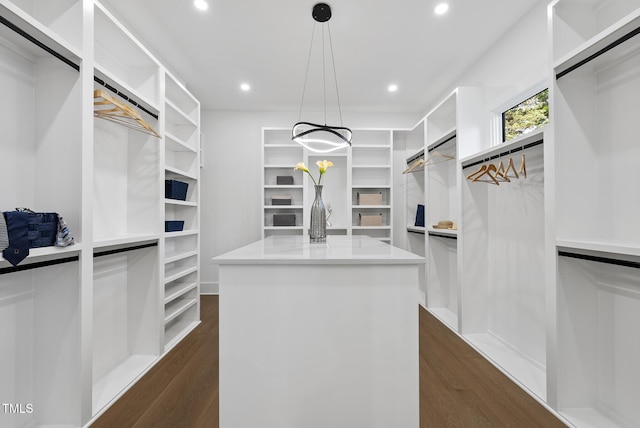662 Manchester Dr, Raleigh, NC 27609 - walk in closet with dark wood finished floors