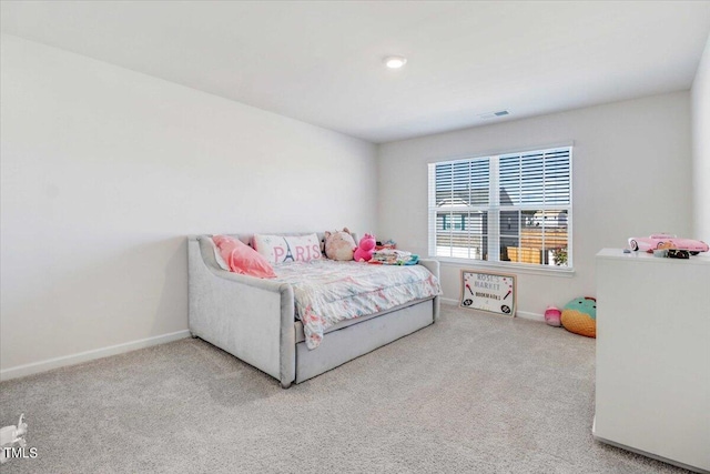 bedroom featuring carpet flooring