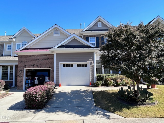 craftsman-style house with a garage