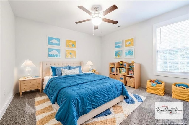 400 Jax Ct, Fayetteville, NC 28312 - carpeted bedroom featuring baseboards and a ceiling fan