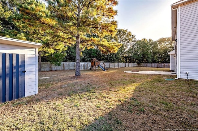 400 Jax Ct, Fayetteville, NC 28312 - view of yard featuring a playground and view of scattered trees