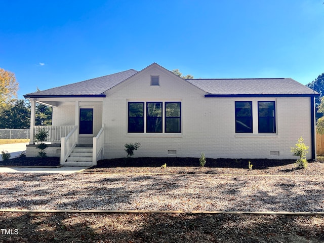 view of front of property featuring a porch